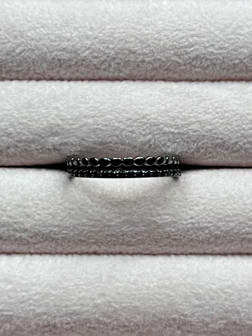 R140 | Double Band Rhodium Plated Ring